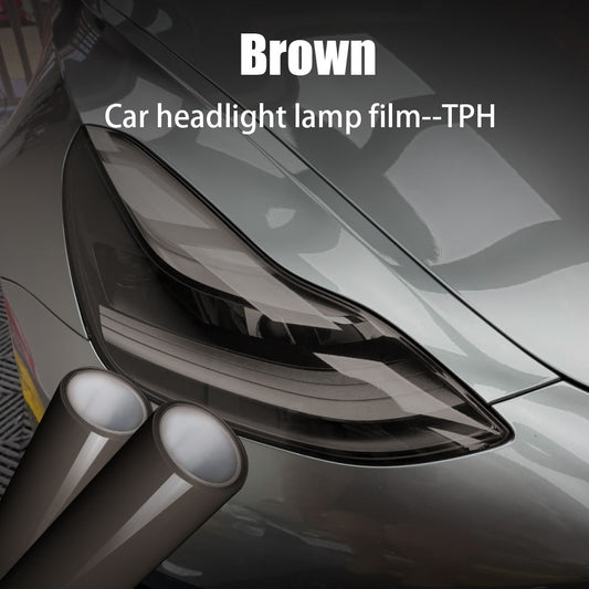 Headlight Paint Protection Film Brown