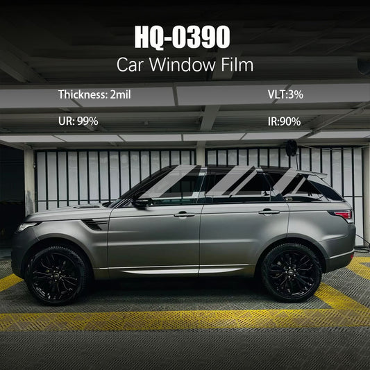 Auto Tint Window Film 90% IR Protection And 3% VLT 2.0 Mil Thickness