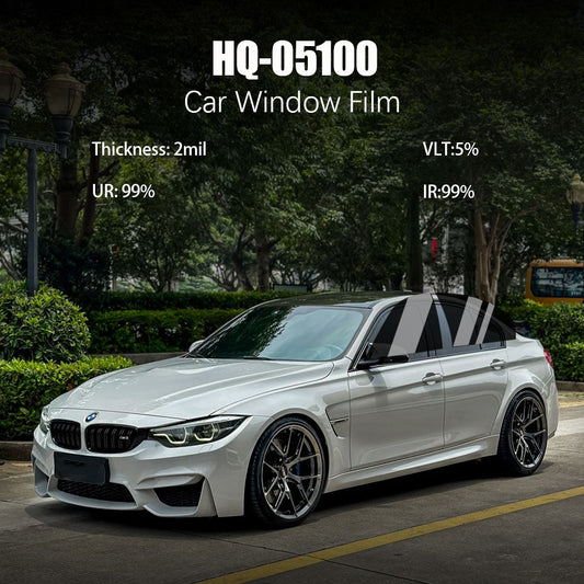 Auto Window Tint Film Self Adhesive Customized VLT 5%  IR 99%