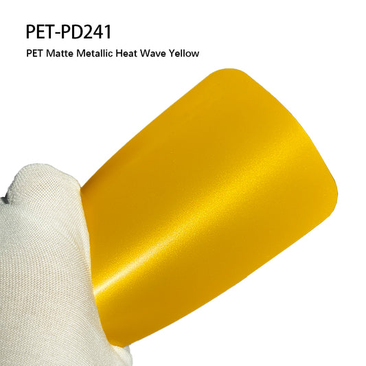 Car Vinyl Wrap Film Matte Metallic Heat Wave Yellow