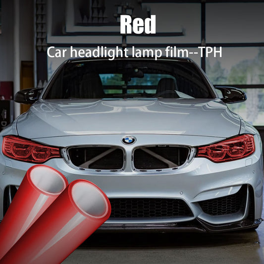 Headlight Paint Protection Film Red