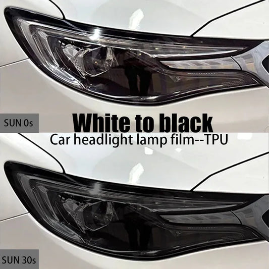 Headlight Paint Protection Film White to black