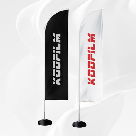 KOOFILM Oem Services Feather Flag Black