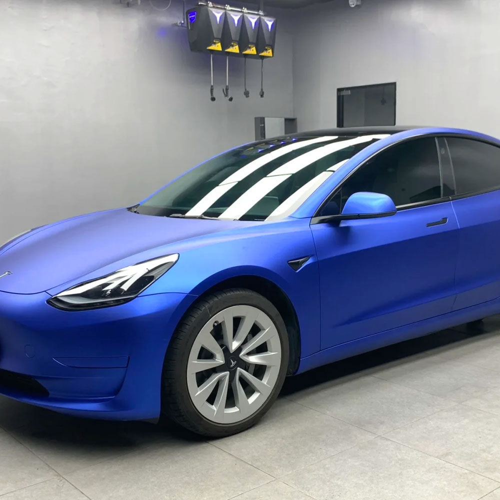 Vehicle Vinyl Wrap Matte Navy Blue Color