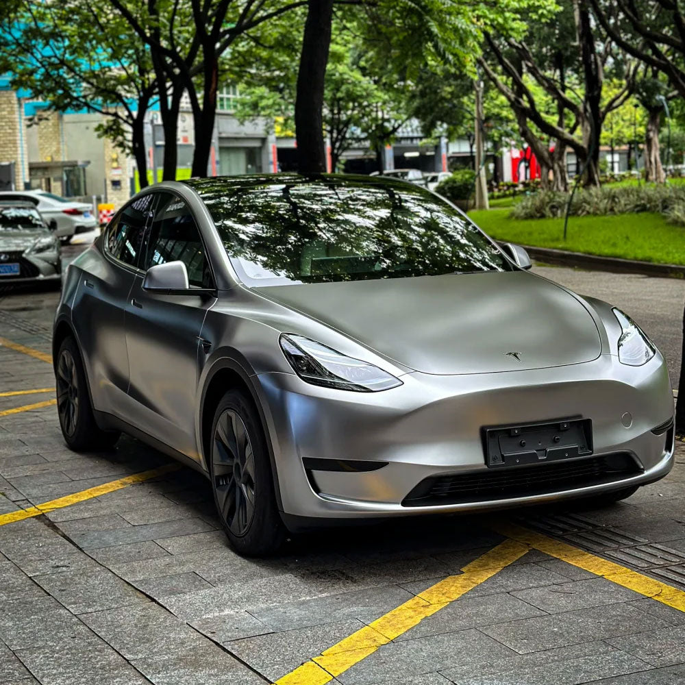 Vinyl Car Wrap Film Matte Dumb Liquid Silver color