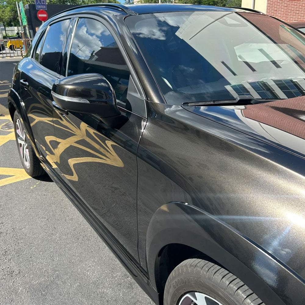 Vehicle Wraps Super Bright Metallic Black