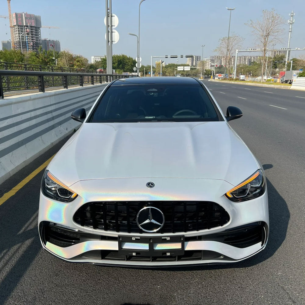Full Car Wrap Colorful Laser White