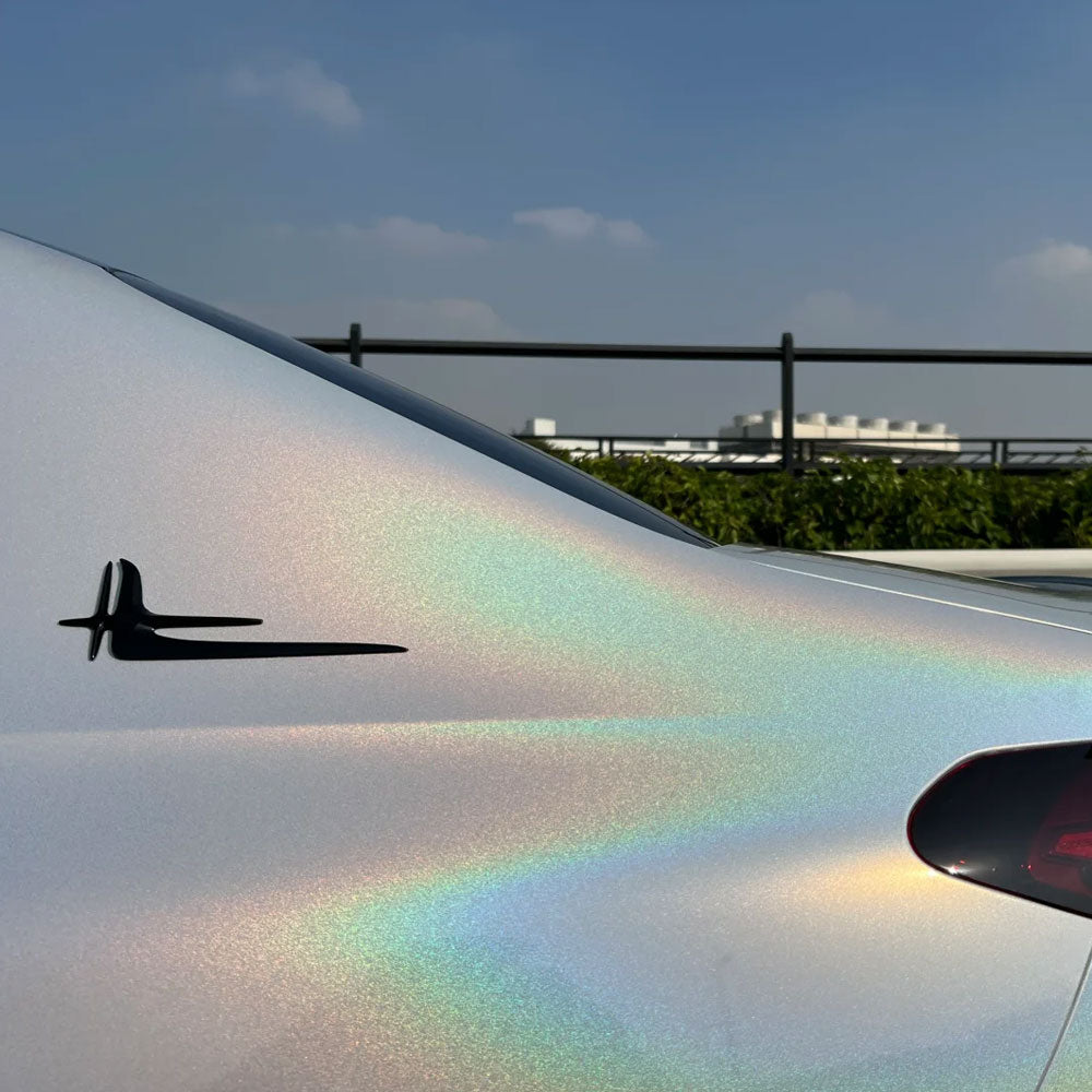 Full Car Wrap Colorful Laser White