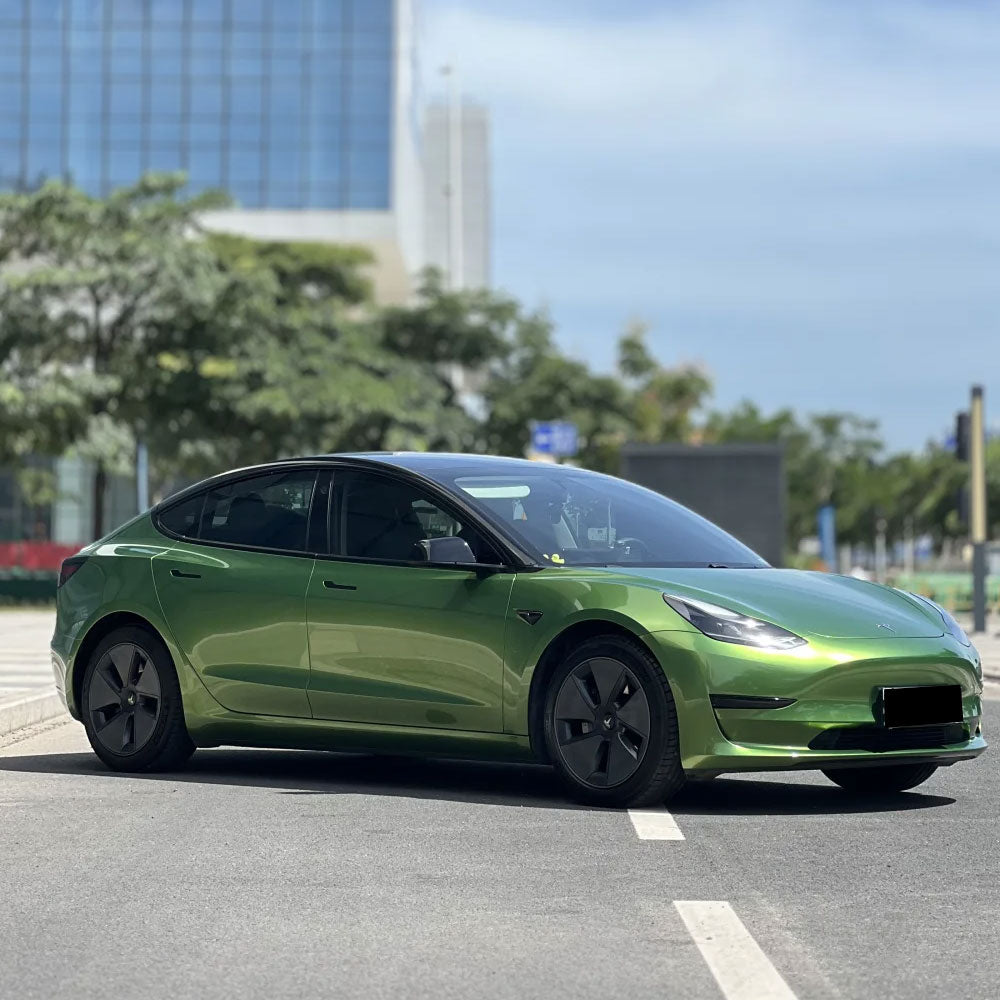 Vehicle Wraps Super Bright Metal Mamba Green
