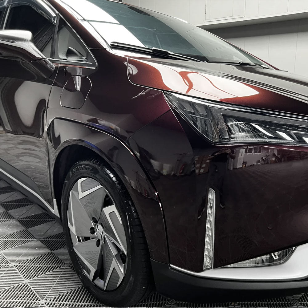 Car Vinyl Wrap Super Bright Metallic Black Rose
