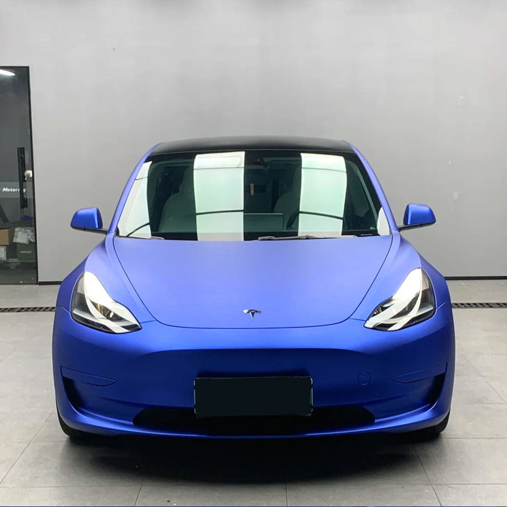 Vehicle Vinyl Wrap Matte Navy Blue Color