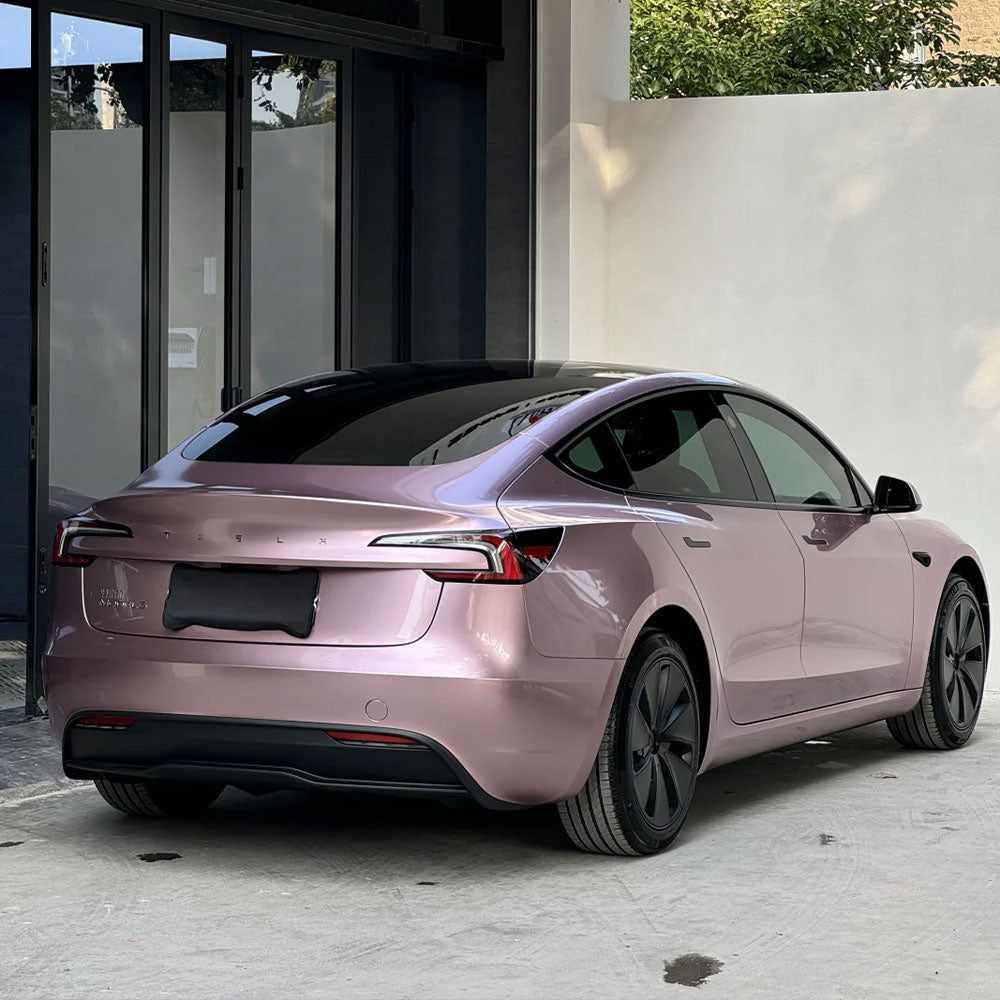 Vinyl Car Wrap Film Super Bright Metallic Passion Pink Color