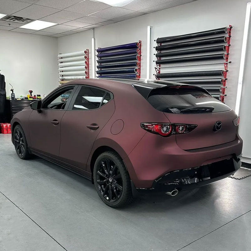 Color Paint Protection Film Matte Black Red