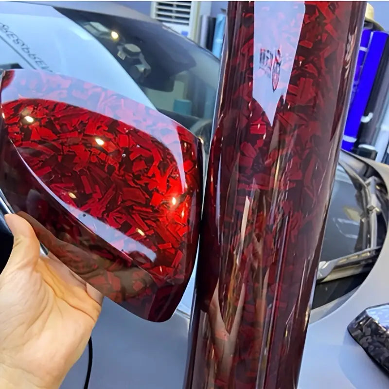 Carbon Paint Protection Film Small Forged Red Carbon Fiber Wrap