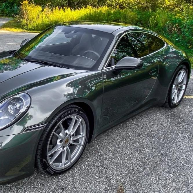 Color Paint Protection Film Porsche Aventurine Green